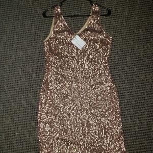🆕️Rose Gold Sequin Party Dress